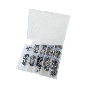 Boxed Fish Hook 100 Pieces Of Tube With Ise Ni 3-12 Barbed Hook, Holed Gold And Black Small Accessories
