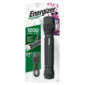 Energizer TAC R 1200 Rechargeable Tactical Flashlight, 1200 Lumens, IPX4 Water Resistant, Aircraft-Grade Aluminum LED Flashlight