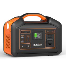 BULLBAT Portable Power Station Pioneer 500, 504Wh Lithium Battery Powered Outlet with 500W AC/60W PD/QC3.0 USB-A/12V DC