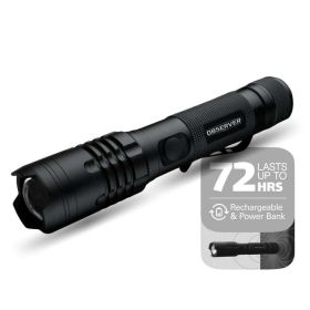 Observer Tools 1000 Lumen LED Rechargeable Flashlight - Power Bank, Dual Power, Magnet, Zoom, Waterproof, Tactical, Professional-Grade Quality