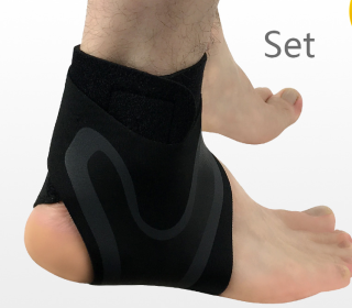 Ankle Support Brace Safety Running Basketball Sports Ankle Sleeves (Option: S-EN-Set)